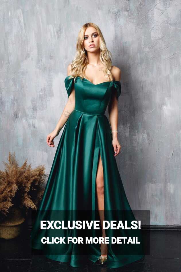 Formal Dress queen of the Emerald Kingdom. Green Satin off ...