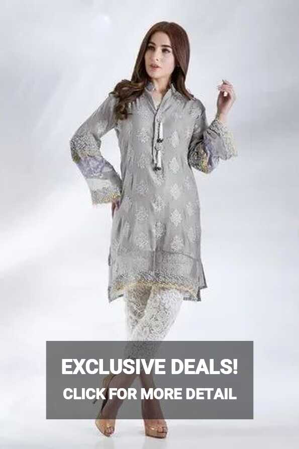 Formal Wear Regular Designer Pakistani Kurti, Wash Care: Dry clean ...