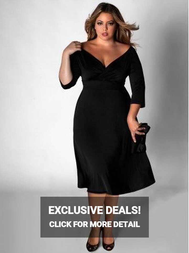 Francesca Plus Size Dress in Black (Made To Order)