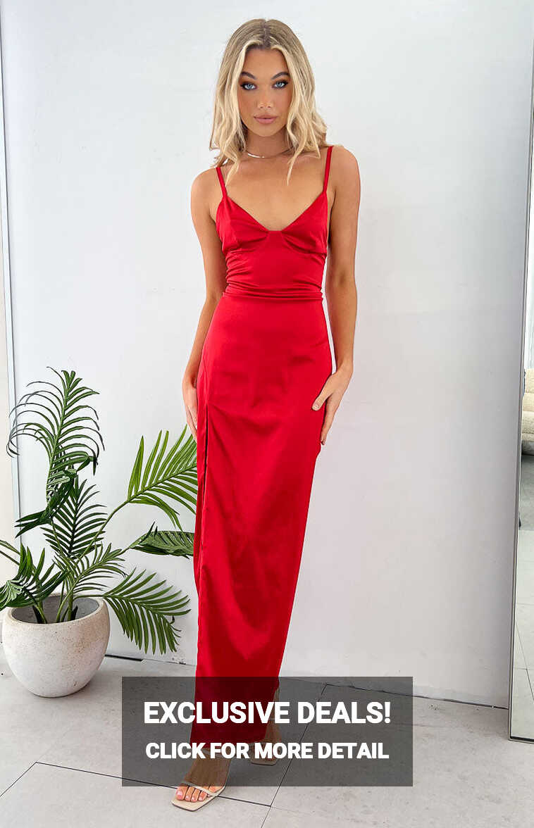 Freesia Red Formal Maxi Dress – Beginning Boutique US