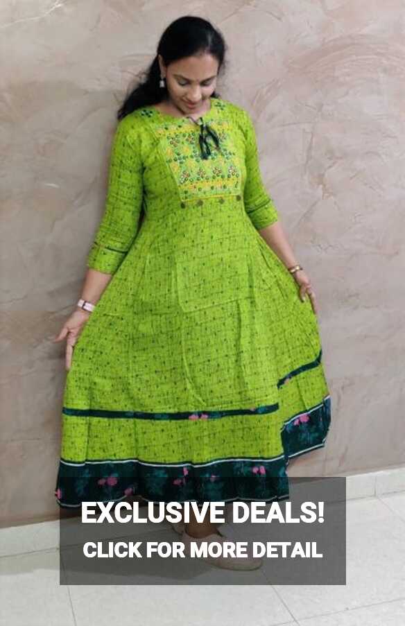 Frock Style Kurtis- Green