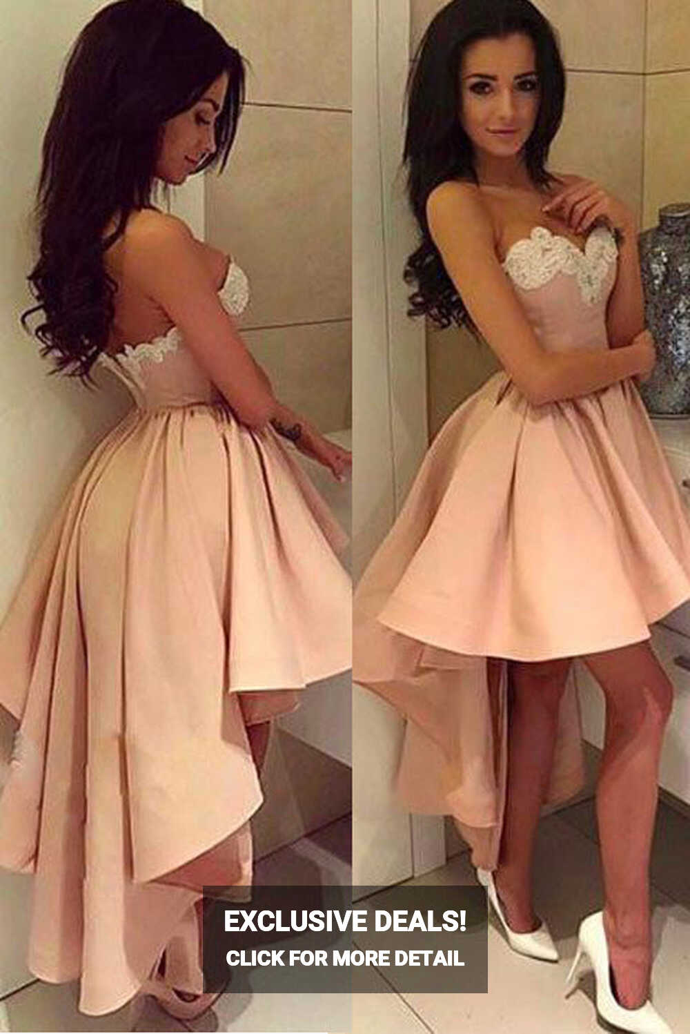 Front Short Long Back Blush Pink Charming Homecoming Dresses Prom ...