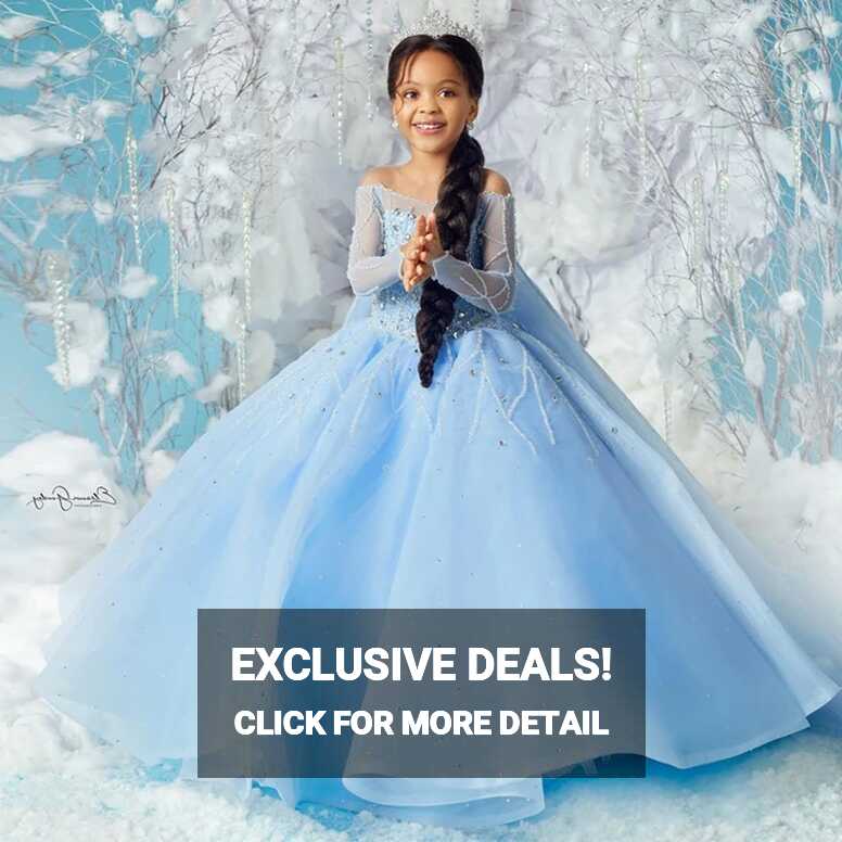 Frozen Ice Queen Girl Pageant Dress Flower Girls Dresses Princess ...