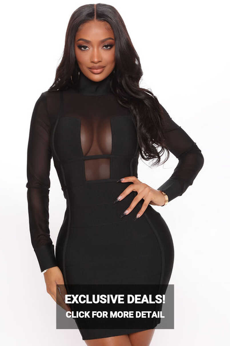 Fun Night Out Bandage Mini Dress - Black | Fashion Nova, Dresses ...