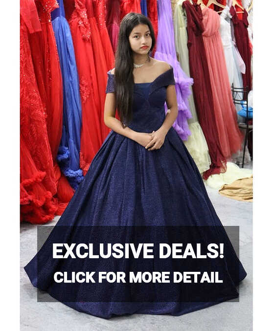 G238, Luxury Navy Blue Sequences Princess Big Ball Gown, Size (XS ...