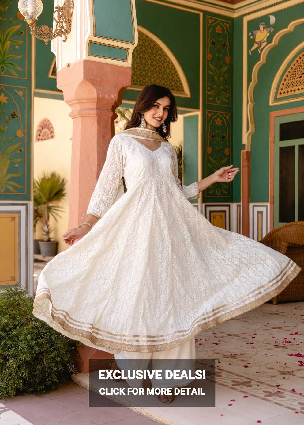 Gauri Chikankari Anarkali Suit Set – THAKURBAI