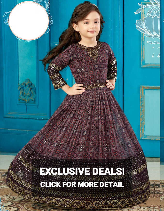 Georgette Brown Long Frock