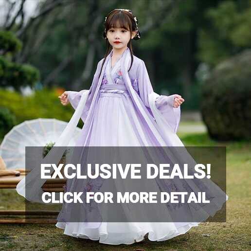 Girl Chinese Hanfu Dress Long Sleeve Tang Costumes Gown Children ...