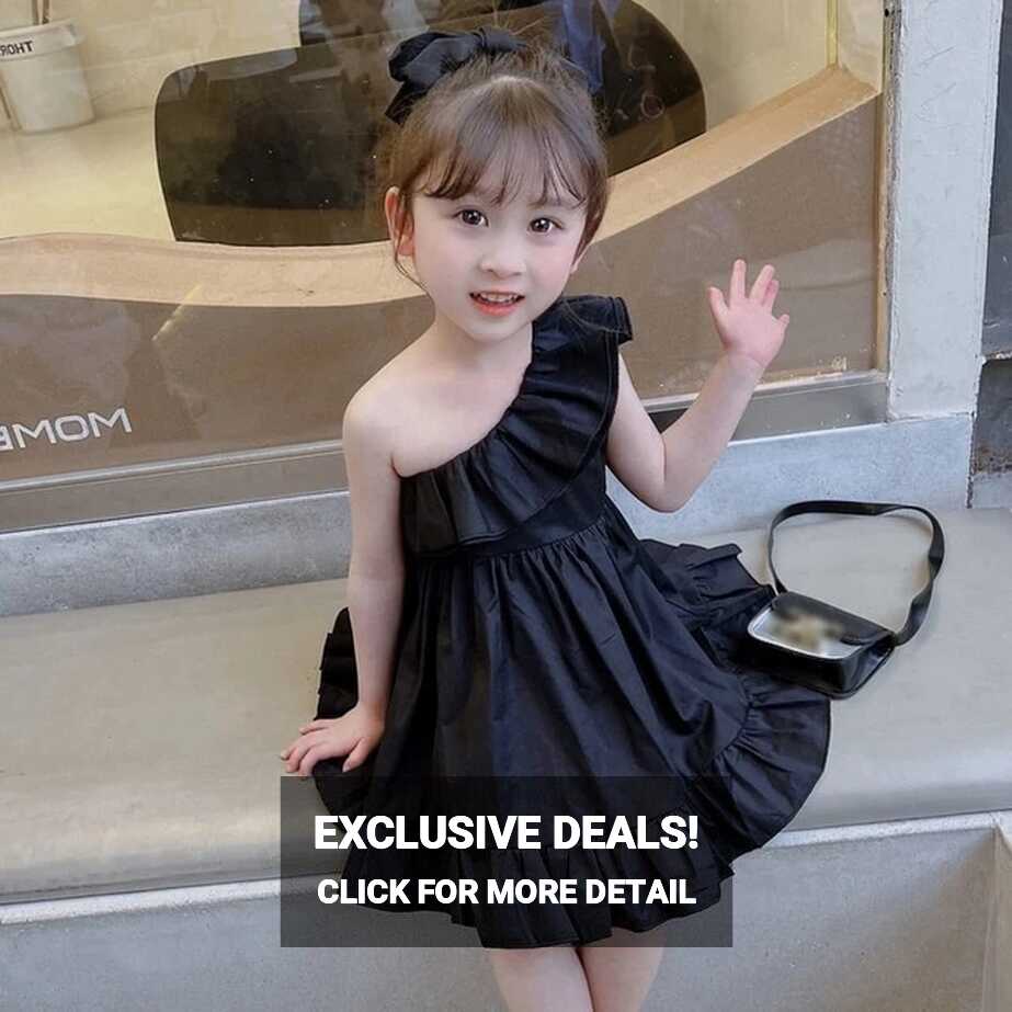 Girl Dress Off Shoulder Princess Baby Dresses Classic Black ...