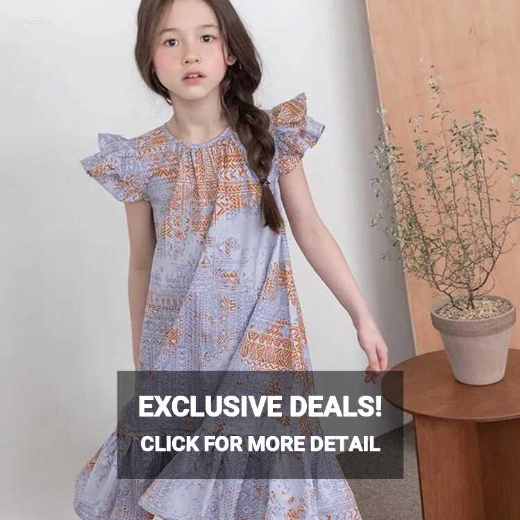 Girl Dresses Girls Age 12 And 13 Years Summer Floral Print Ruffles ...