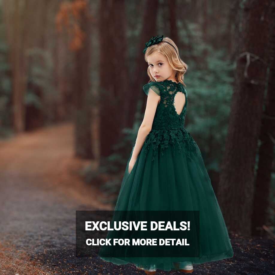 Girls&#39; Green Christmas Dress | Fast Shipping | Sara Dresses