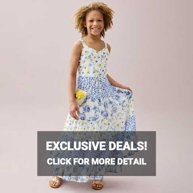 Girls 7-16 Speechless Floral Chiffon Maxi Dress with Purse