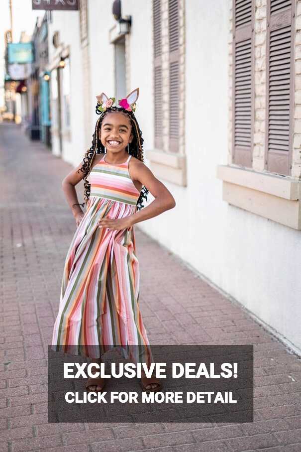 Girls Boho Stripe Maxi Dress Girls Maxi Dress girls Dress toddler ...