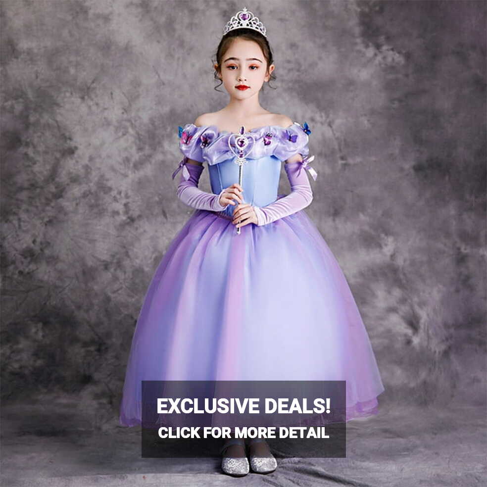 Girls Cinderella Princess Dress Costume Toddler Ball Gown ...