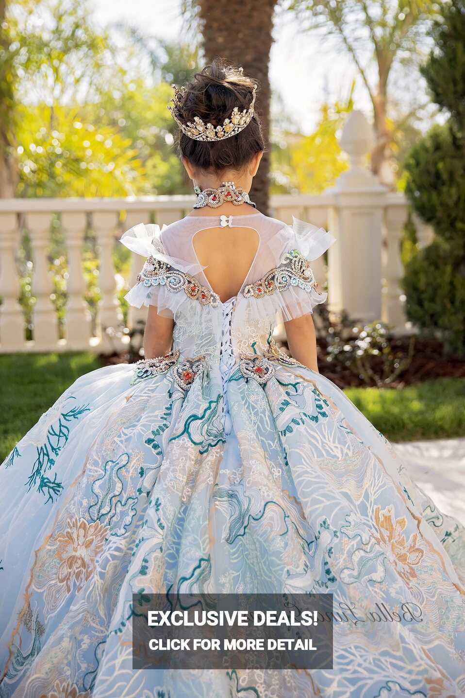 Girls Couture Royal Princess Dress, Luxury Ball Gown With Fully ...