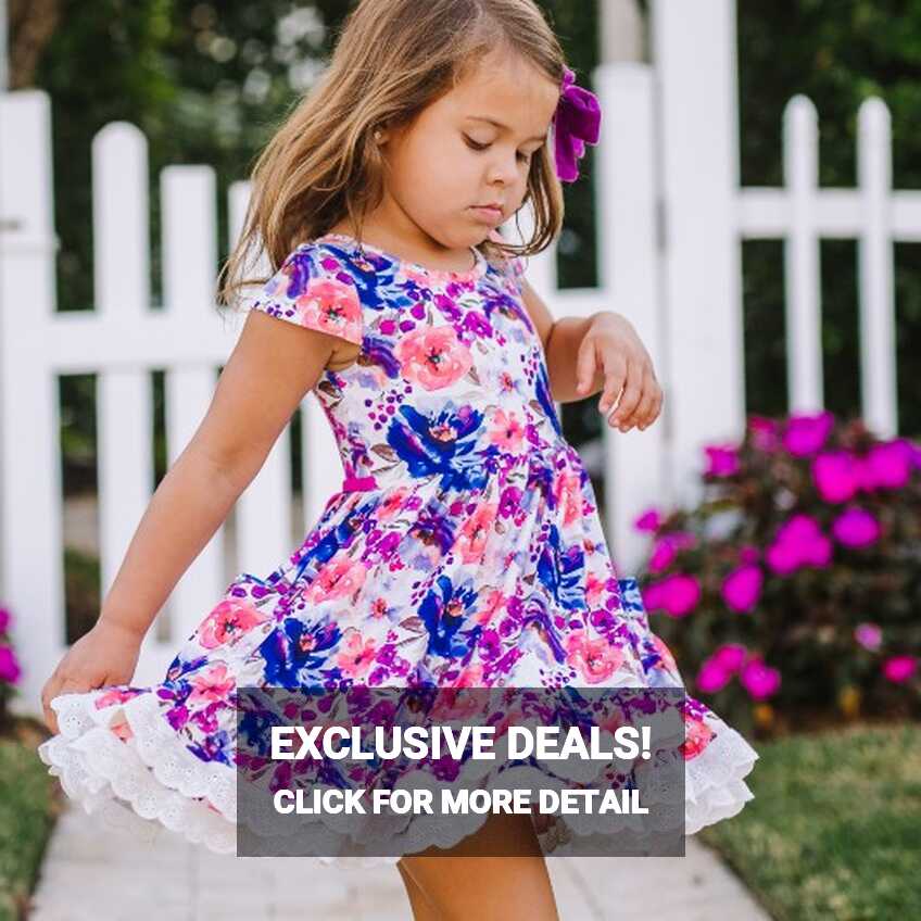 Girls Floral Dresses - Cheeky Plum