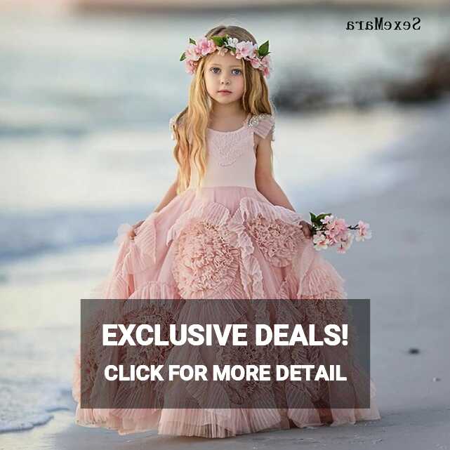 Girls Flower Girl Dresses Beach Wedding | Wedding Wear Dress Girls ...