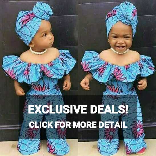 Girls Ruffled Off-the-shoulder Jumpsuit And Headband Set