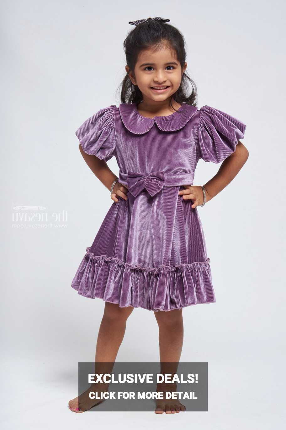 Girls Velvet Frock | Party frock for Baby Girls | The Nesavu – The ...