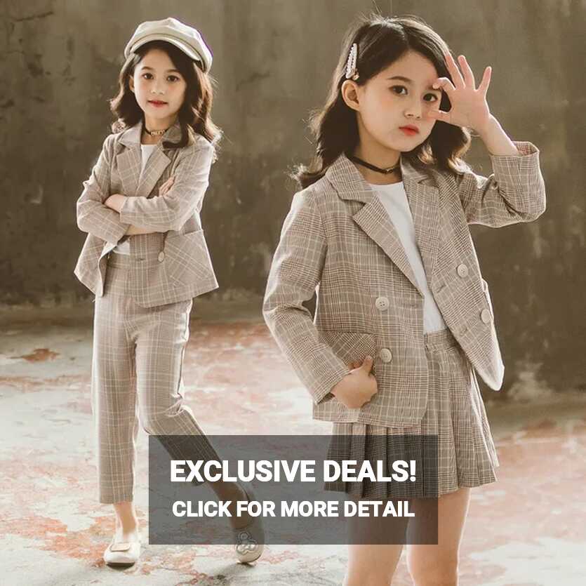 Girls Wedding Suit Baby Blazer Kids Clothing Girls Formal Pant ...