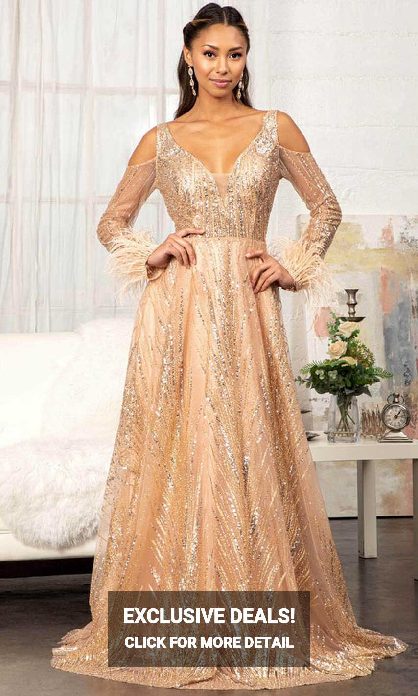 Gold Ball Gowns - Formal Evening Dresses - Couture Candy