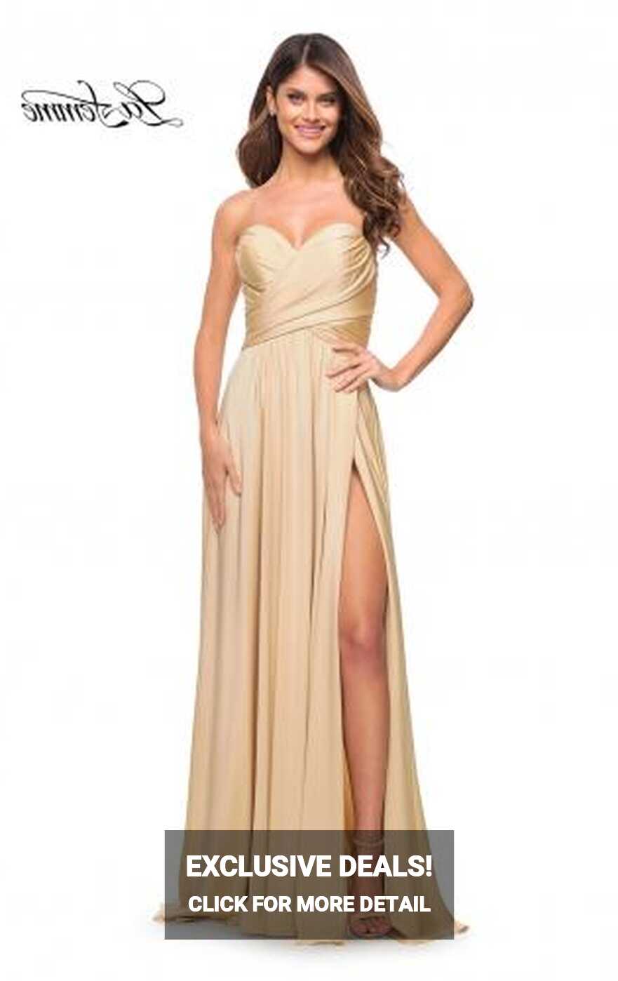 Gold Evening Dresses | La Femme