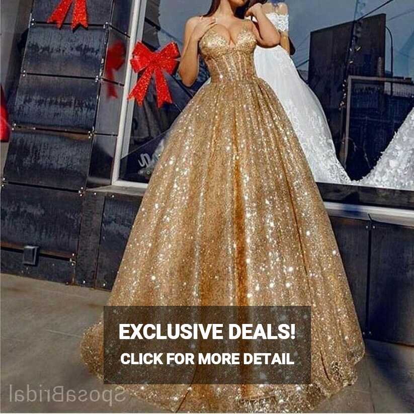 Gorgeous Skin Golden Bridal Weddings Gown Dresses Designs ...