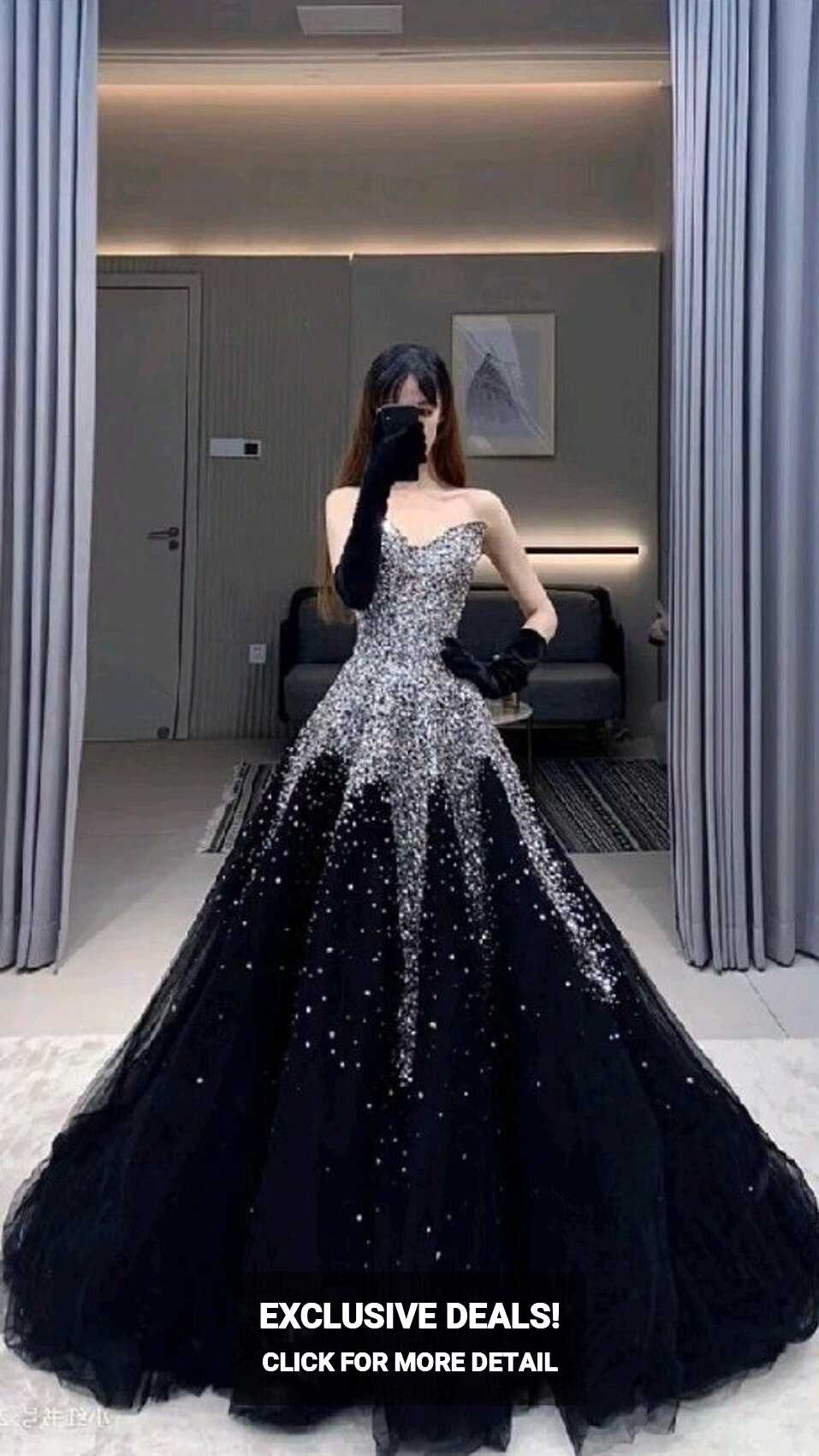 Gorgeous black gown | Princess ball gowns, Gowns, Bridal dresses