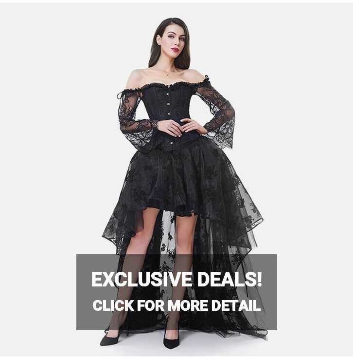 Gothic Off Shoulder Asymmetrical Lace Party Dress | Kurzes ...