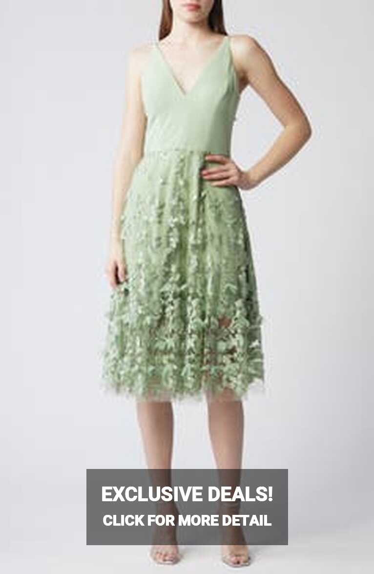 Green Floral Dresses for Women