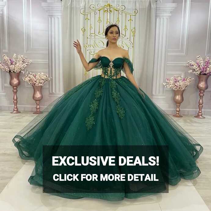 Green Quinceanera Dresses With Cloak Princess Prom Party Sweet 15 ...