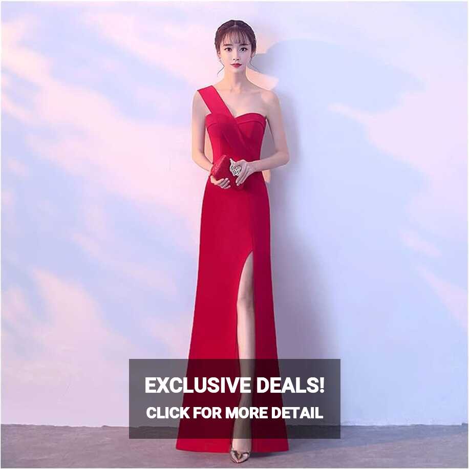 HAKAESR Women&#39;s Dresses Long Section Party Dress New Banquet Dress ...