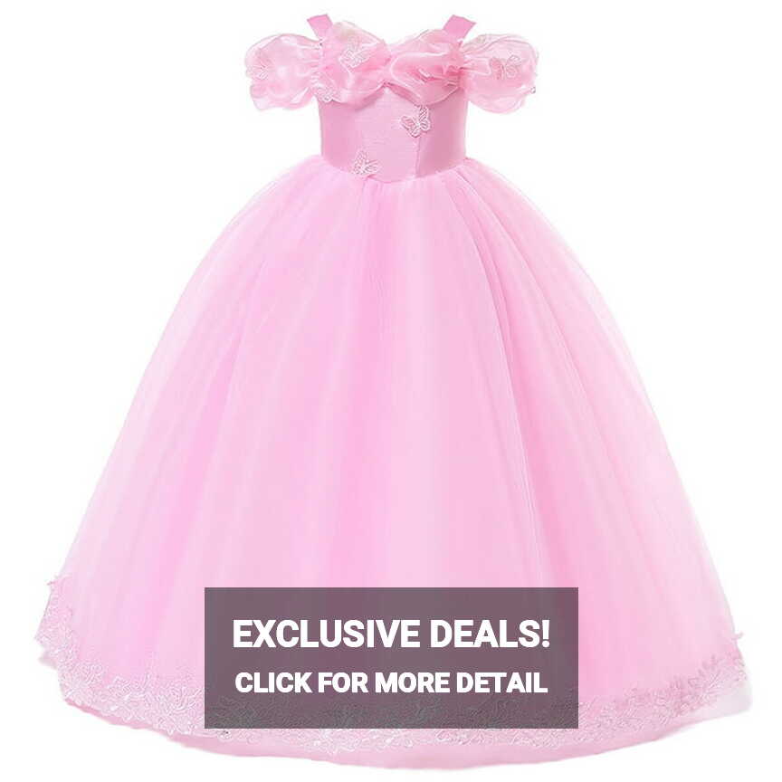 HAWEE Cinderella Princess Dress for Girls, Cinderella Halloween ...