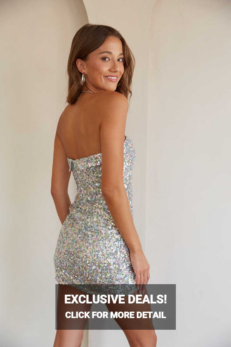 Hailey Strapless Sequin Bodycon Mini Dress • Shop American Threads ...