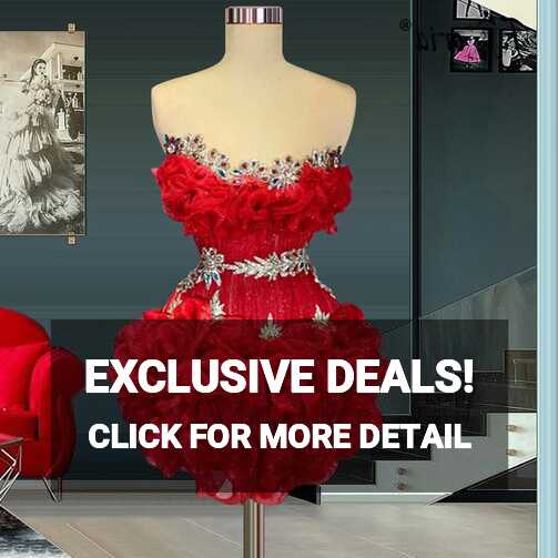 Haute Couture Cocktail Dresses Sleeveless Cute Red Rose ...