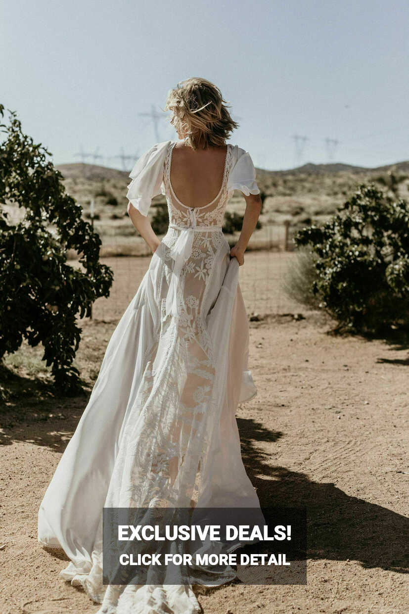 Hayley Romantic Bohemian Wedding Dress | Dreamers and Lovers