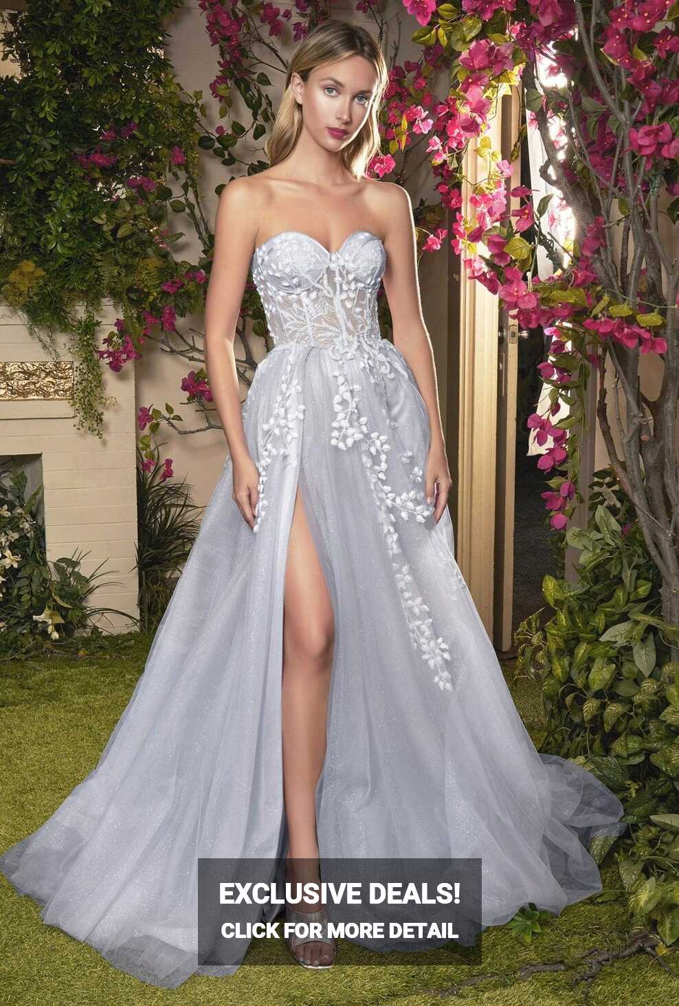 Haze Blue Andrea &amp; Leo A1029 Strapless Corset Prom Dress for ...