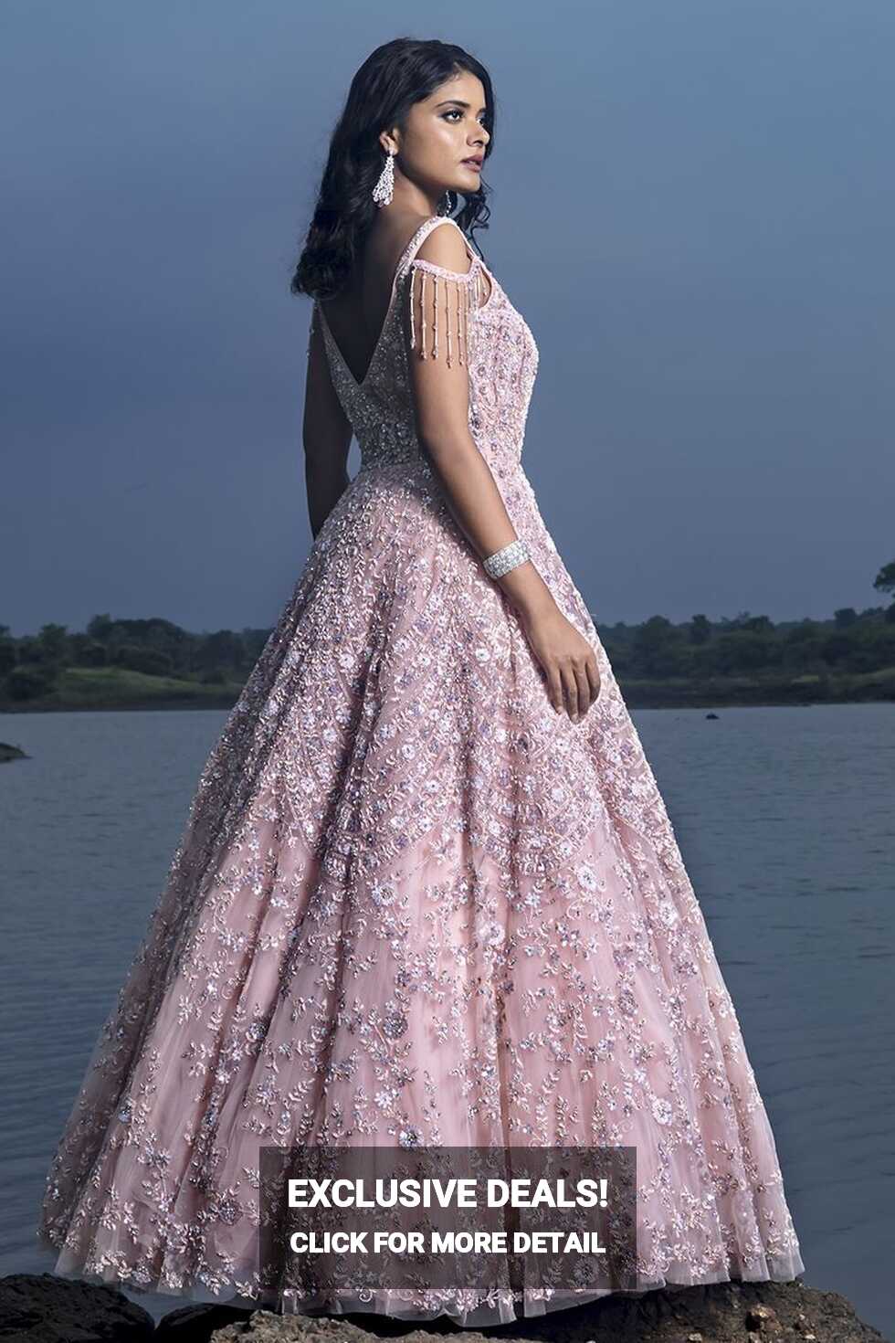 Heavenly Baby Pink Colored Designer Gown, Anarkali salwar kameez ...