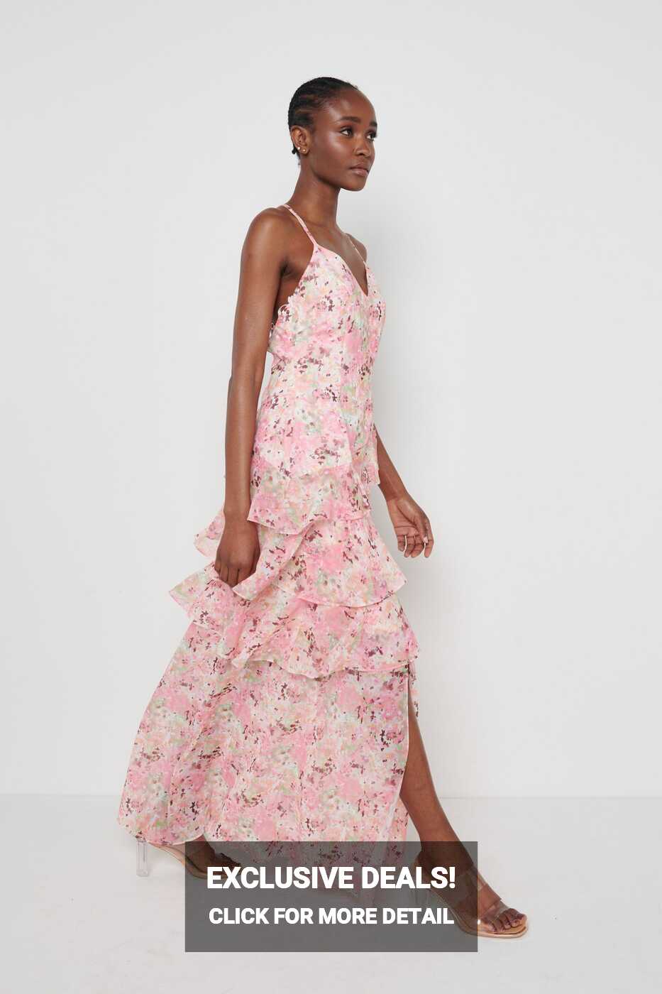 Hettie Asymmetric Ruffle Dress - Floral – Pretty Lavish