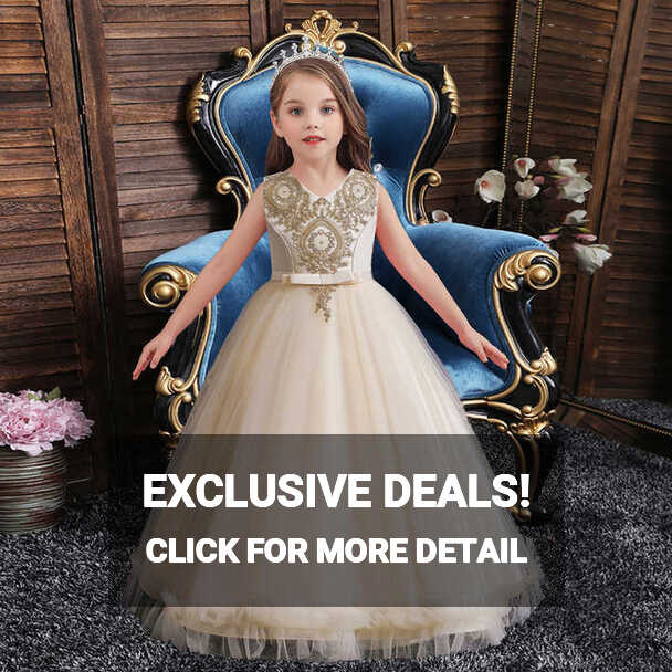 High quality princess party wear sleeveless children flower teen ...