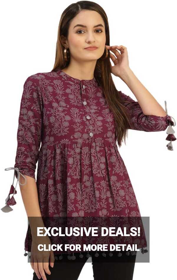 Hisham Women&#39;s Rayon Floral Print Top | Stylish and Comfortable ...