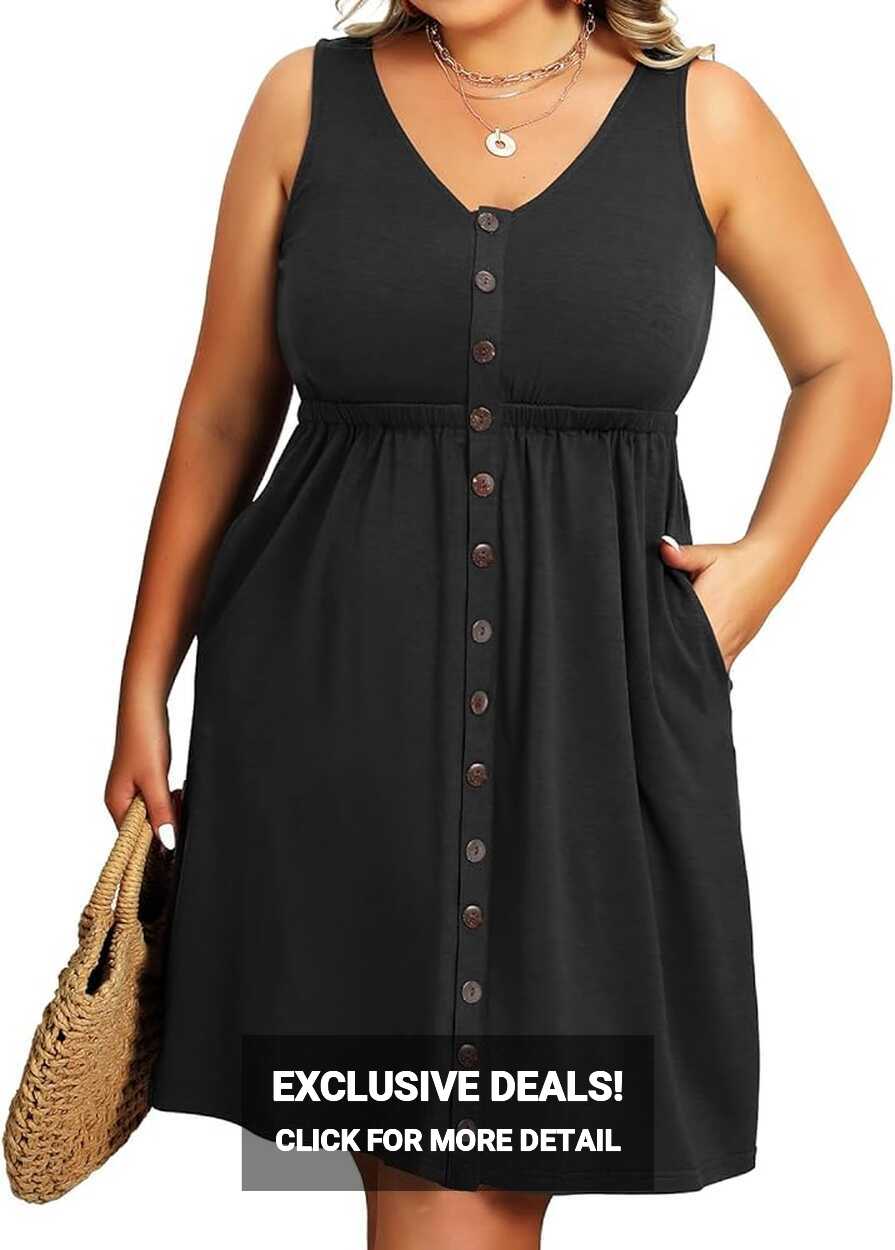 Holipick Women&#39;s Plus Size Summer Dresses for Women Casual Dress ...