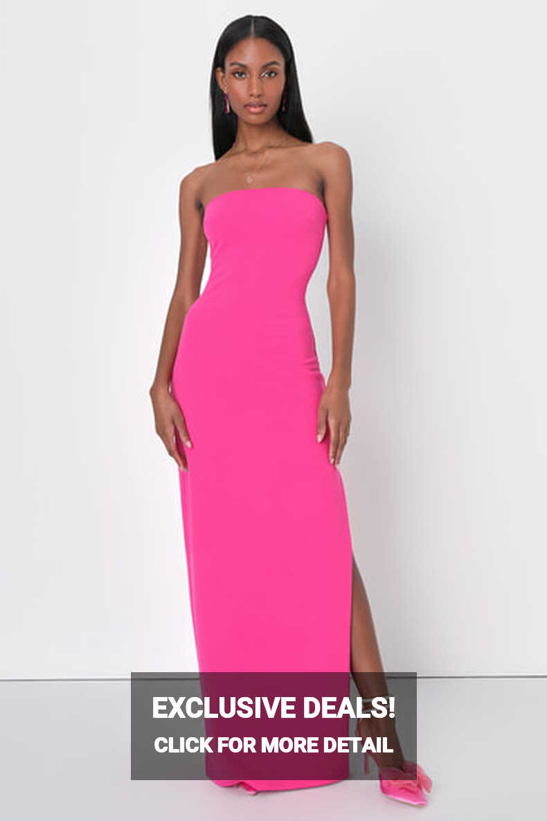 Hot Pink Maxi Dress - Strapless Maxi Dress- Sexy Maxi Dress - Lulus