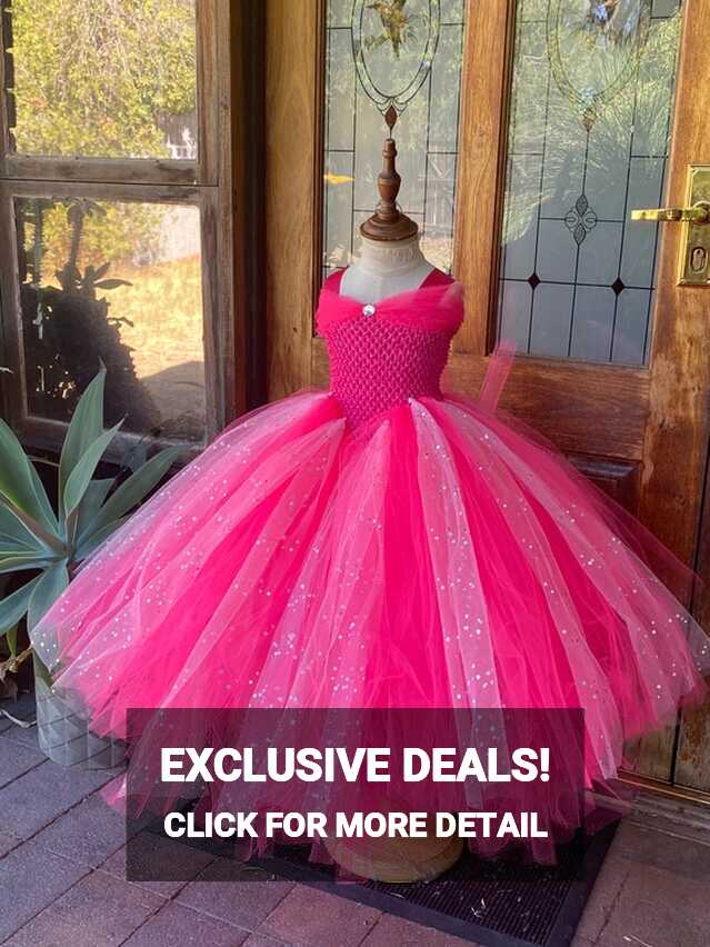 Hot Pink and Pink Gown Tutu Dress Stunning Pink Princess Tutu ...