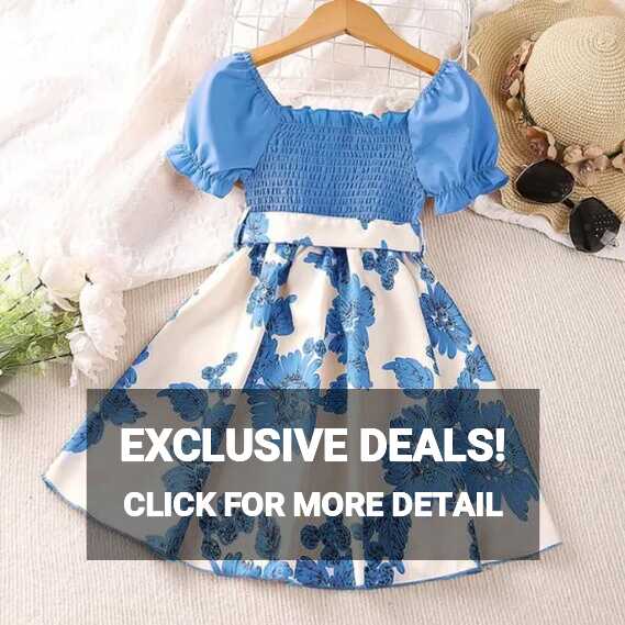 Hot Selling Summer Clothes Printing Flower 8 Years Girl Dress ...