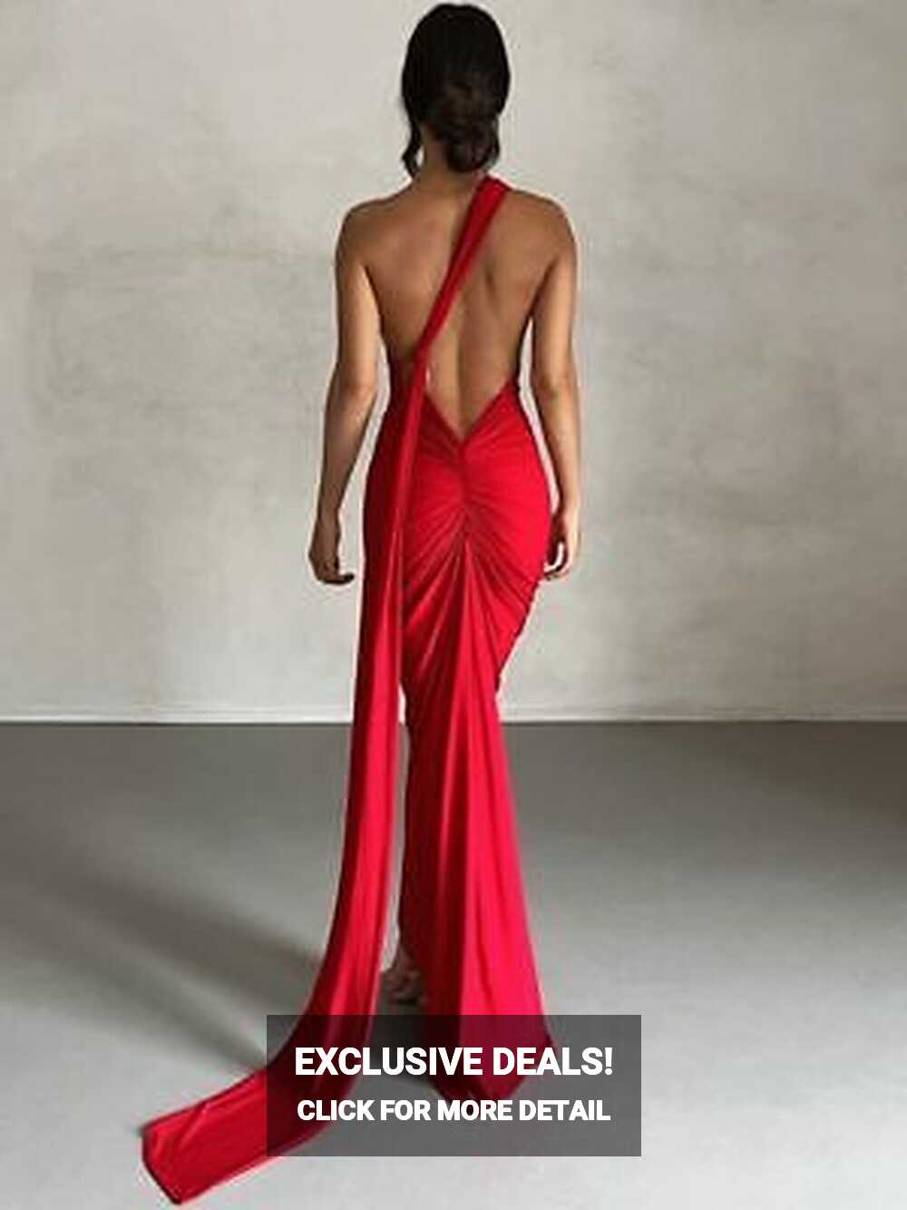 Hot Shoulder Backless Maxi Dress Women Gown Summer Back ...