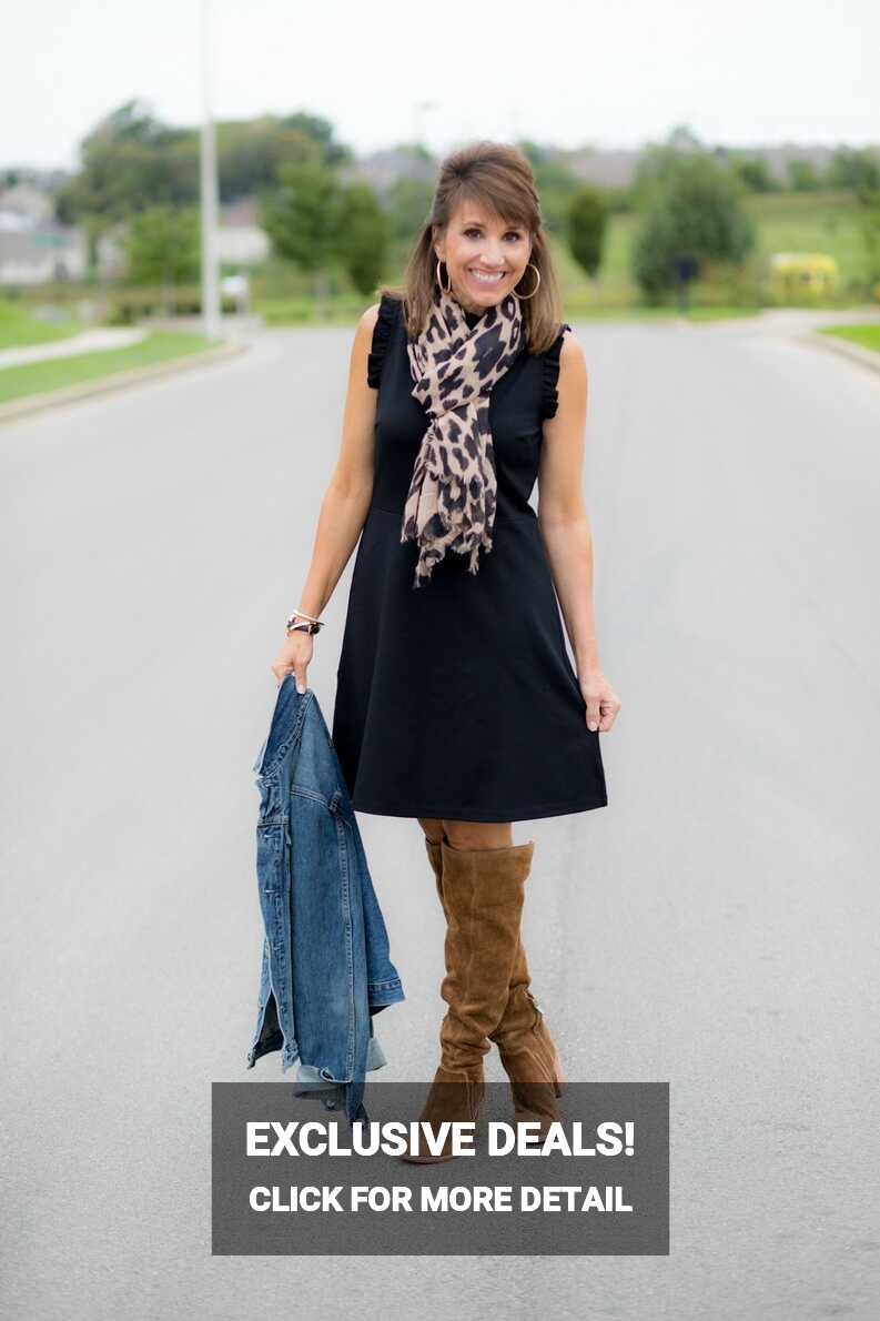 How To Style a Sleeveless Black Dress for Fall - Cyndi Spivey ...