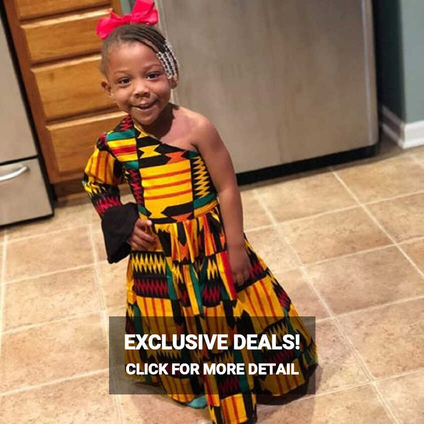 Hunpta Sloping Toddler Dress Shoulder Kids Clothes African Baby ...