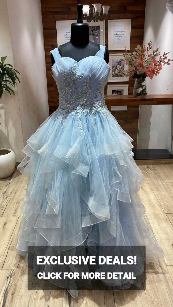 Ice Blue Ice Blue Princess Gown by HER CLOSET for rent online ...