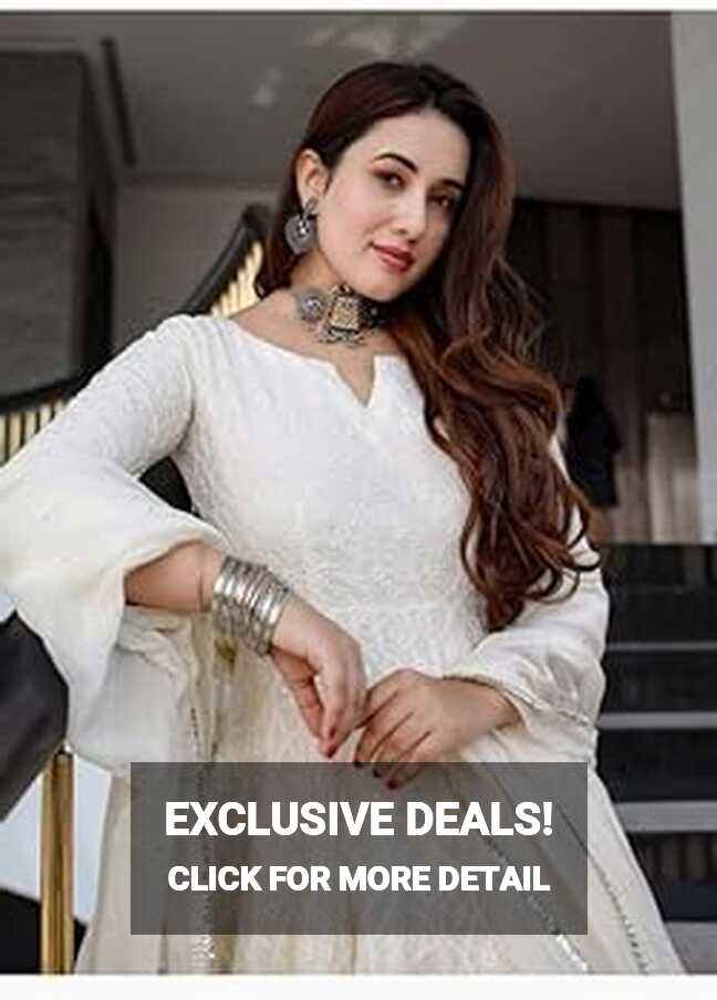 Indian Knots Festive Off White Anarkali Dress with Dupatta ...